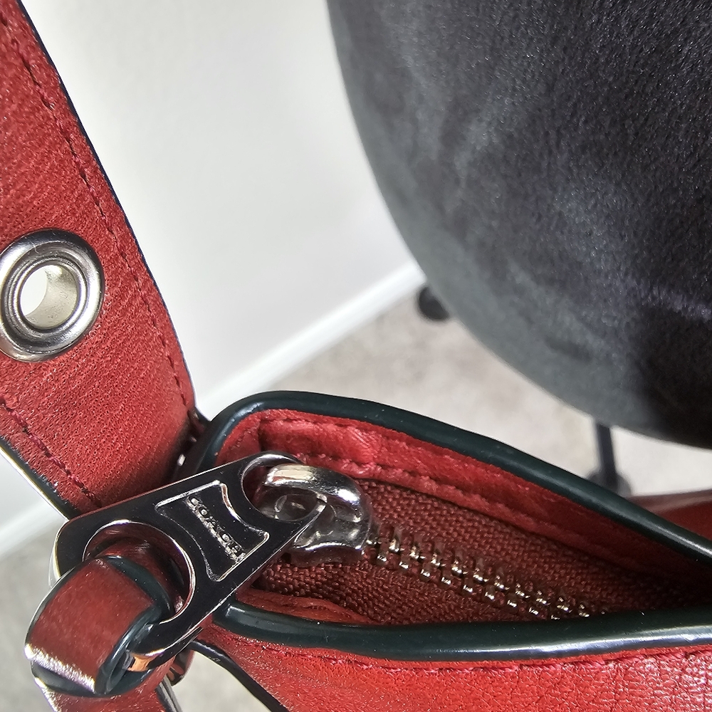 Coach Bleecker Sport Mini Duffle Bucket Red Purse With COA - Picture 9 of 15